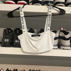 White crop top